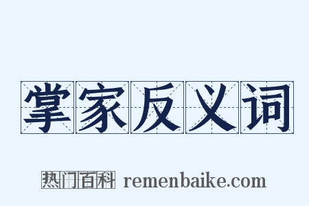 掌家反义词是什么意思的图片